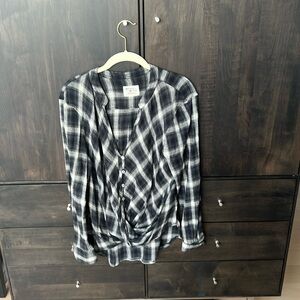 Anthropologie plaid top